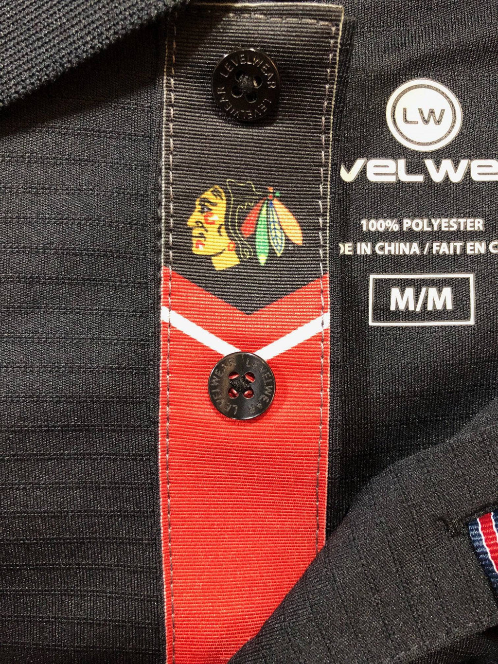 Chicago Blackhawks Evolve Polo By Levelwear product image 2, provided for visual reference and product detail review