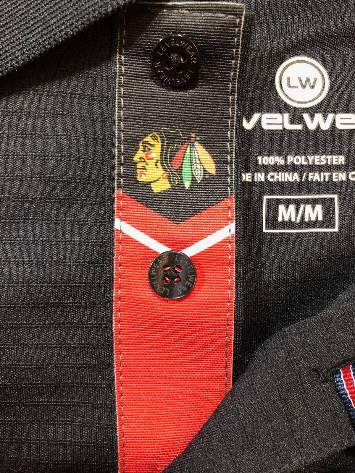 Chicago Blackhawks Evolve Polo By Levelwear product image 2, provided for visual reference and product detail review