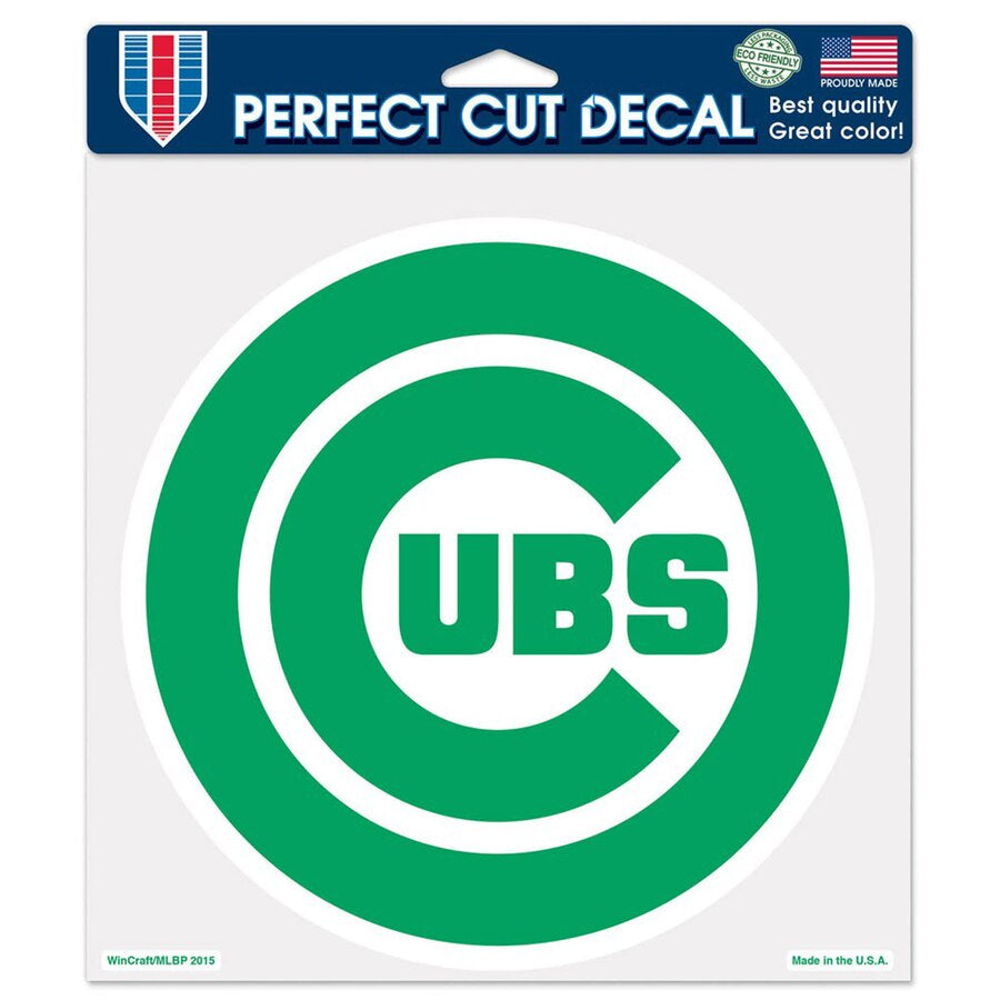 Chicago Cubs 8X8 Green Perfect Cut Decal product image 1, provided for visual reference and product detail review