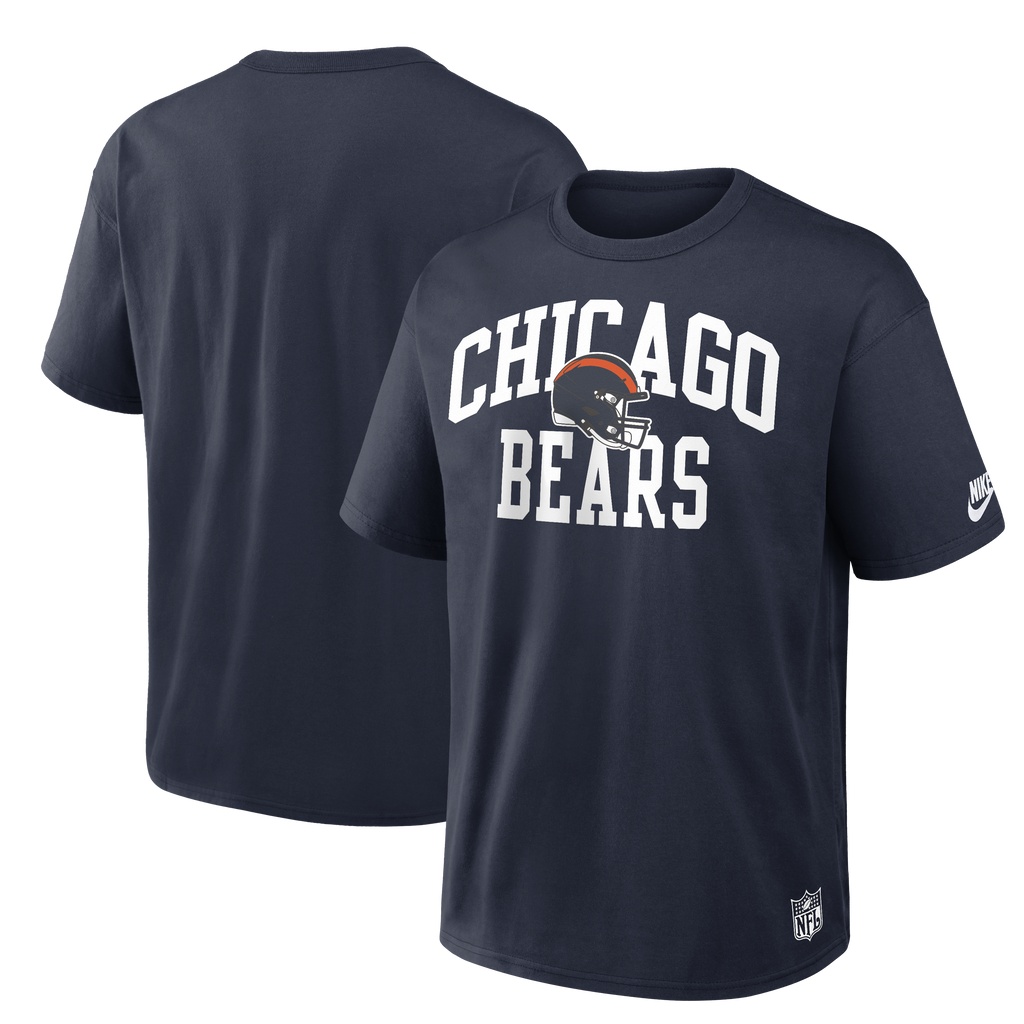 Mens Chicago Bears Nike Game Hero Retro Logo Navy T-Shirt product image 1, provided for visual reference and product detail