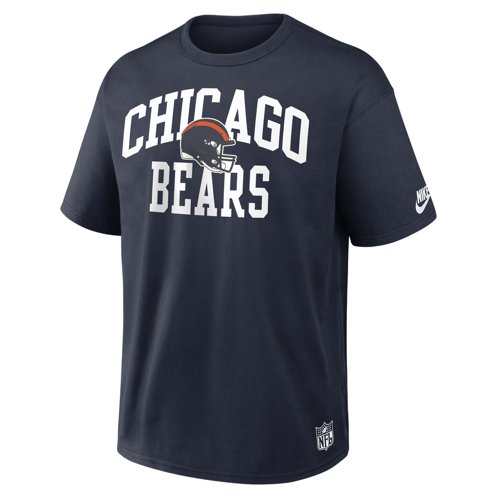 Mens Chicago Bears Nike Game Hero Retro Logo Navy T-Shirt product image 2, provided for visual reference and product detail