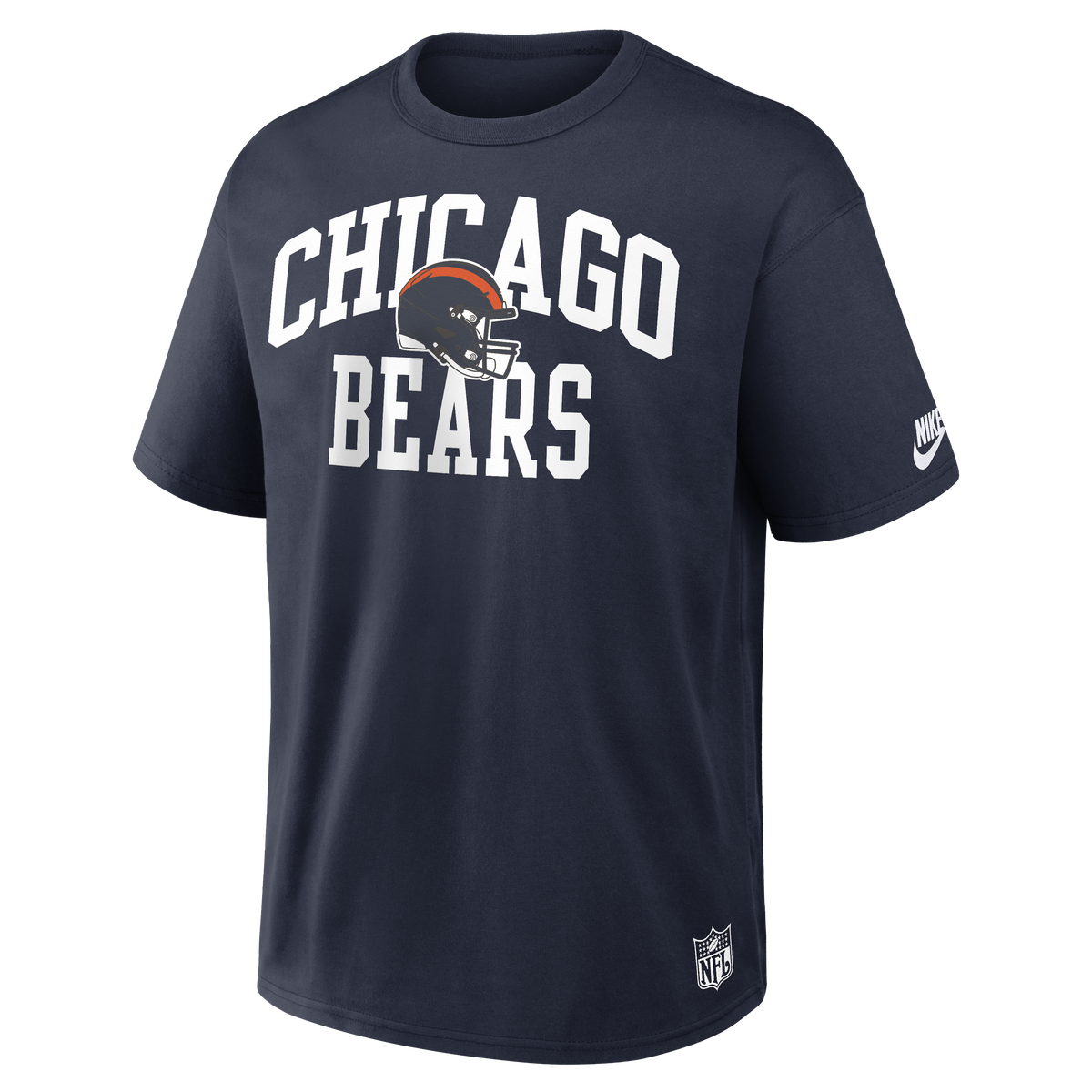 Mens Chicago Bears Nike Game Hero Retro Logo Navy T-Shirt product image 2, provided for visual reference and product detail