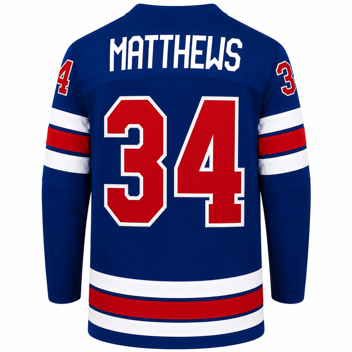 Youth Team USA Hockey Nike Auston Matthews #34 Blue Replica Jersey product image 2, provided for visual reference and