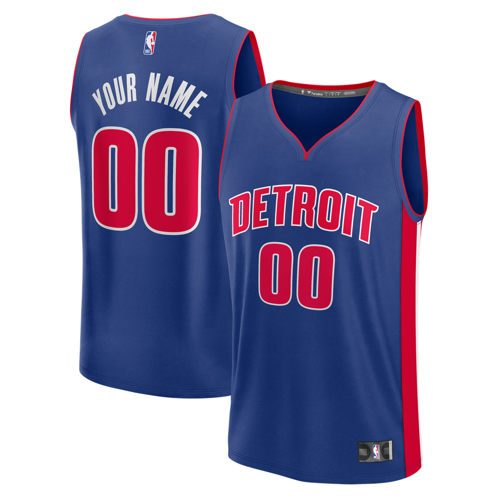 Detroit Pistons Fanatics Fast Break Custom Jersey - Icon product image 1