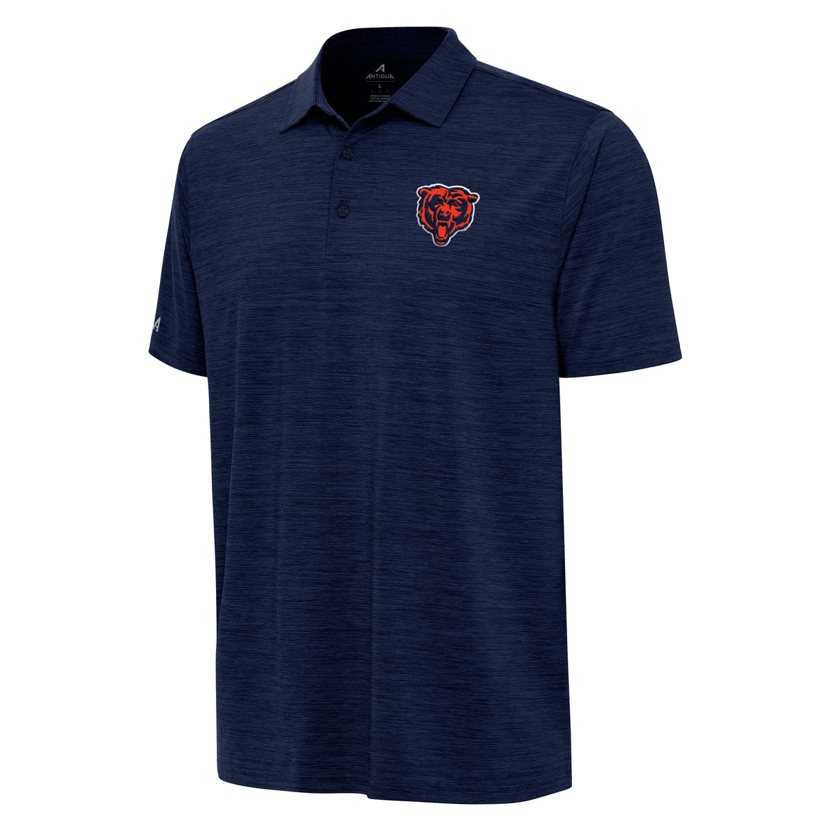 Chicago Bears Antigua Navy Primary Logo Layout Polo for Men product image 1, provided for visual reference and product