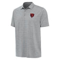 Chicago Bears Antigua Heather Gray Primary Logo Layout Polo for Men product image 1, provided for visual reference and