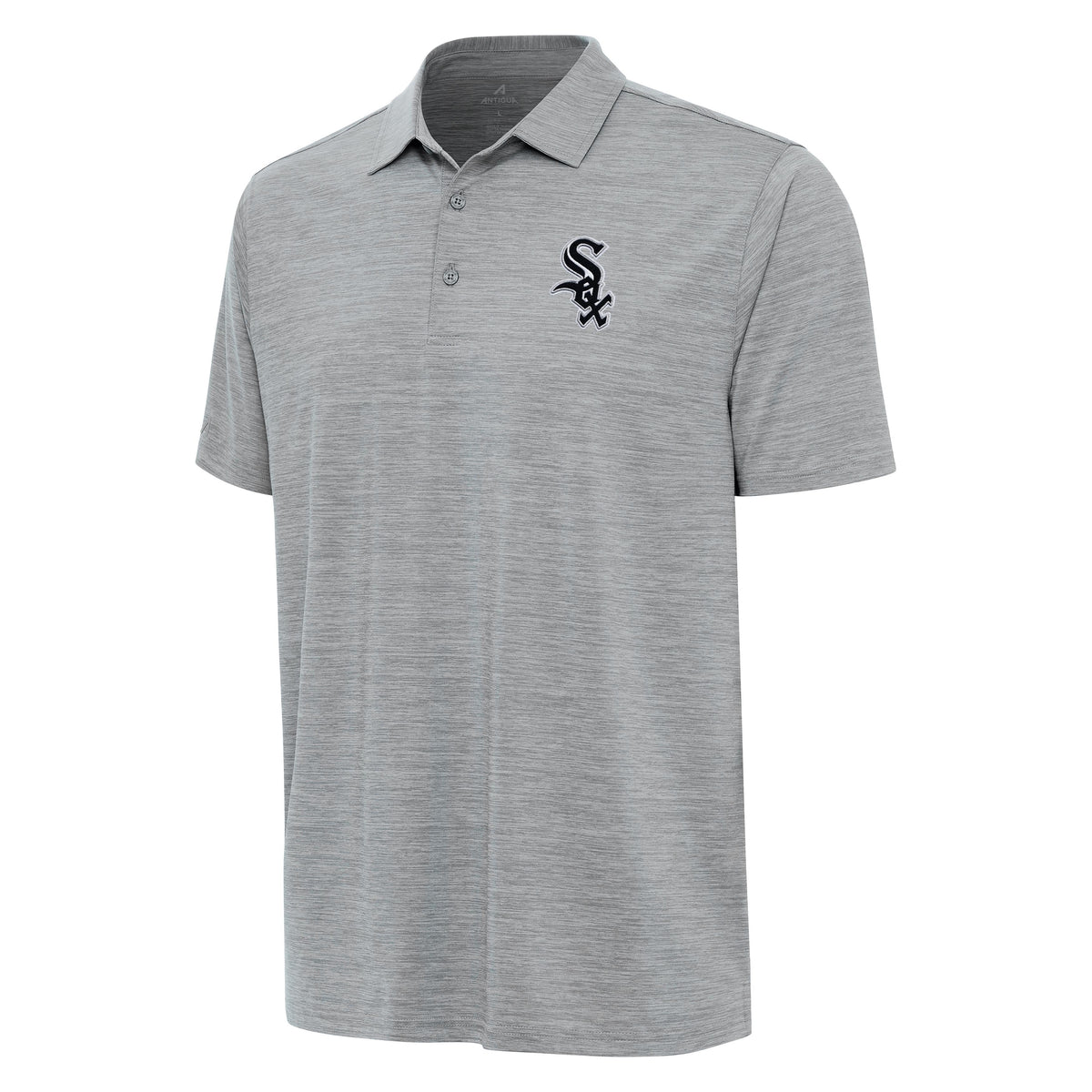 Chicago White Sox Antigua Gray Layout Polo for Men product image 1, provided for visual reference and product detail review
