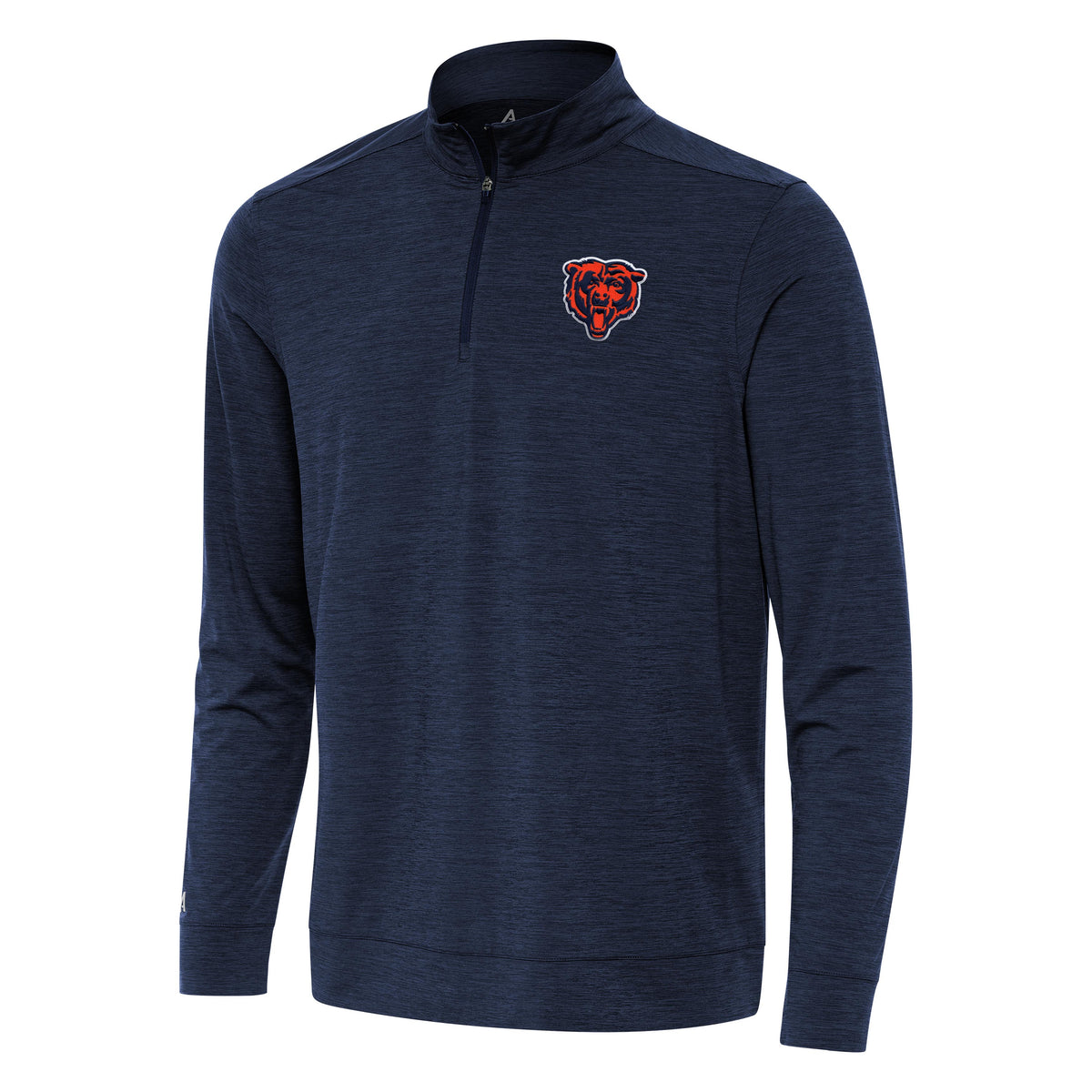Chicago Bears Antigua Navy Primary Logo Bright QZ 1/4 Zip Lightweight Pullover Top for Men product image 1, provided for