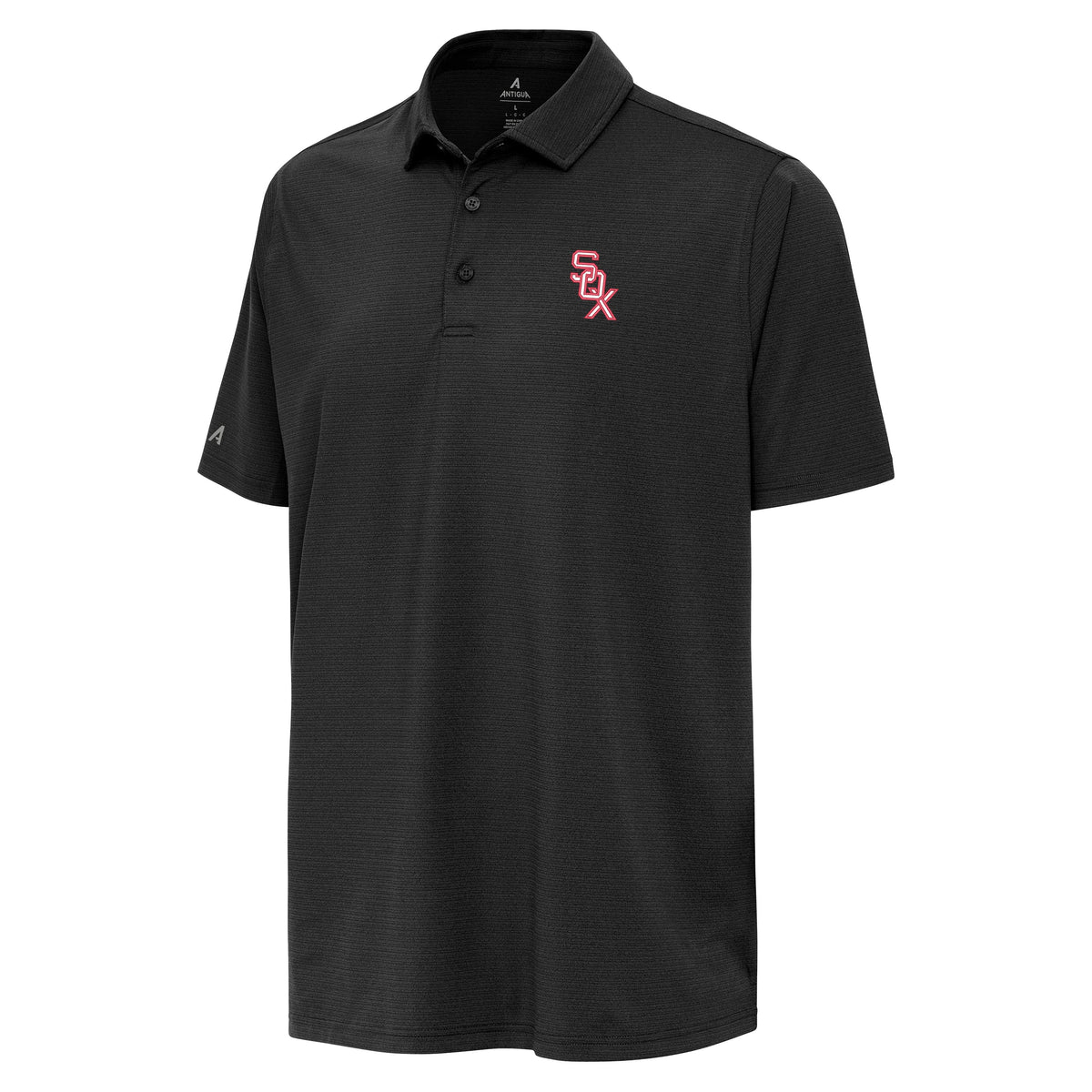 Chicago White Sox 1959 Antigua Black Hurdle Polo for Men product image 1, provided for visual reference and product detail