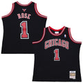 Chicago Bulls Derrick Rose Mitchell & Ness Black 2010-11 Hardwood Classics Swingman Jersey for Men product image 1, provided