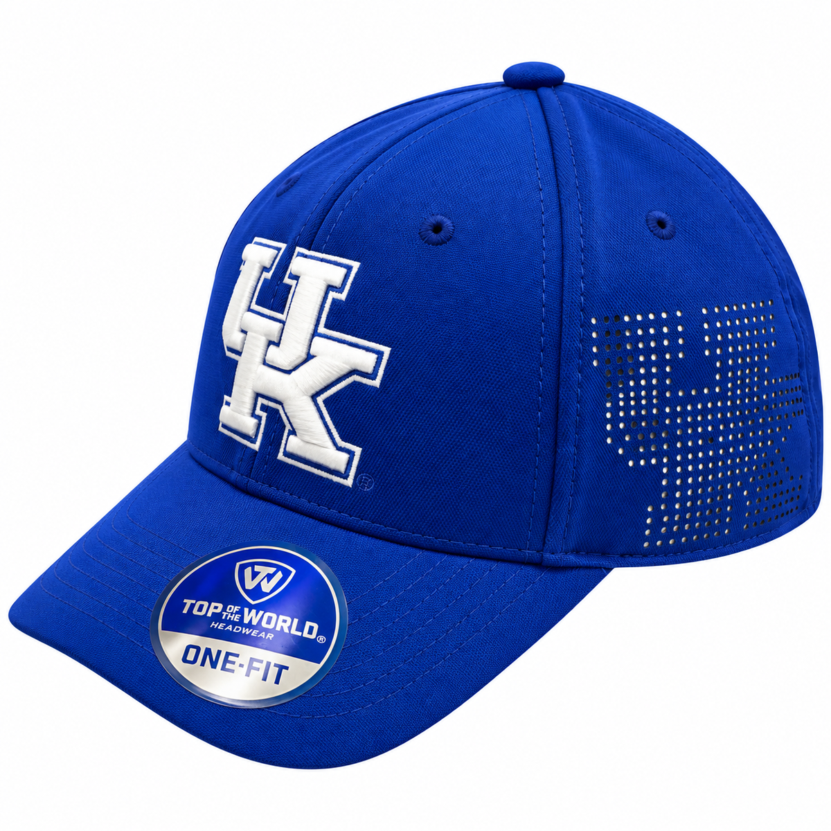 Kentucky Wildcats Blue NCAA TOW "Rails" One Fit Stretch Fit Performance Mesh Hat product image 2, provided for visual