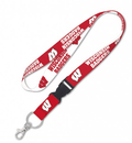 Wisconsin Badgers Double Sided Lanyard With Detachable Buckle By Wincraft product image 1, provided for visual reference and