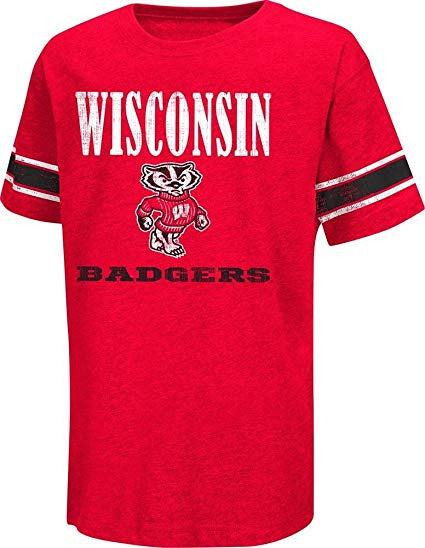 Colosseum Youth University of Wisconsin Badgers Free Agent Short Sleeve T-Shirt product image 1, provided for visual
