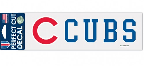 Chicago Cubs 3X10 Road Alternate Perfect Cut Decal product image 1, provided for visual reference and product detail review