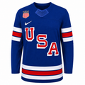 Team USA Hockey Nike Blue Replica Jersey for Men product image 1, provided for visual reference and product detail review