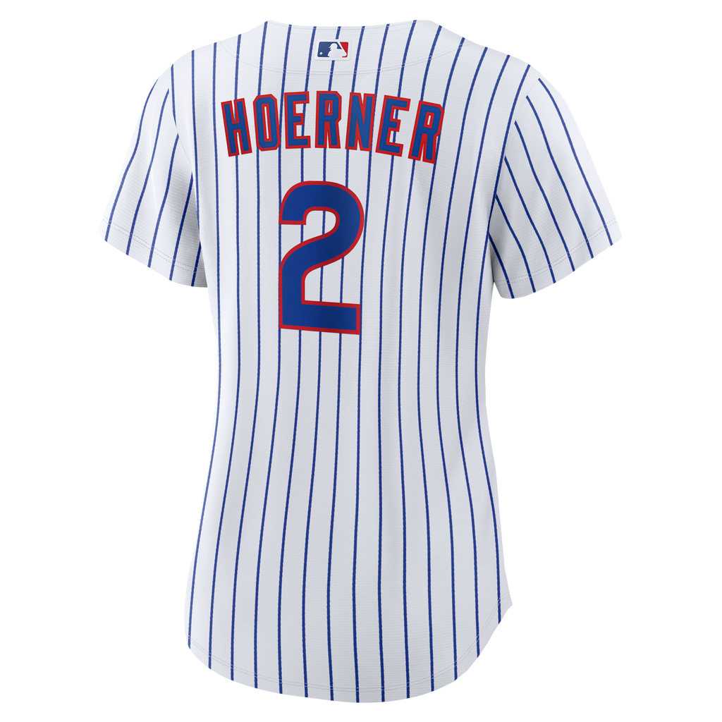 Nico Hoerner Chicago Cubs Nike White Home Replica Team Jersey for Women product image 3, provided for visual reference and