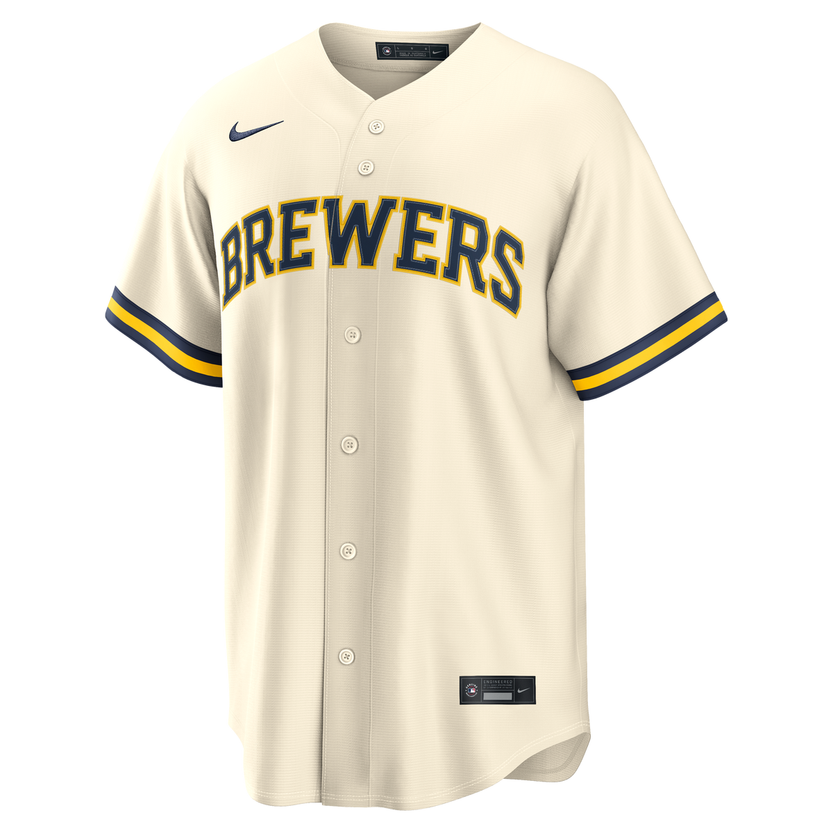 Milwaukee Brewers Nike Cream Home Replica Team Jersey for Men product image 2, provided for visual reference and product