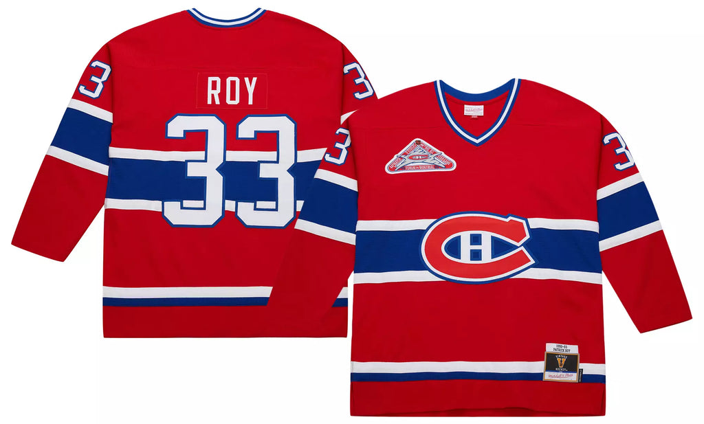 Mitchell & Ness Men Montreal Canadiens Patrick Roy #33 1992 Red Power Play Vintage Replica Jersey product image 1, provided