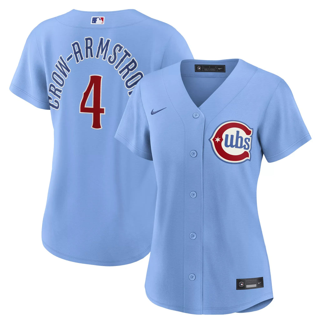 Chicago Cubs Pete Crow-Armstrong Nike Powder Blue Alternate 2 Replica Player Jersey for Women product image 1, provided for