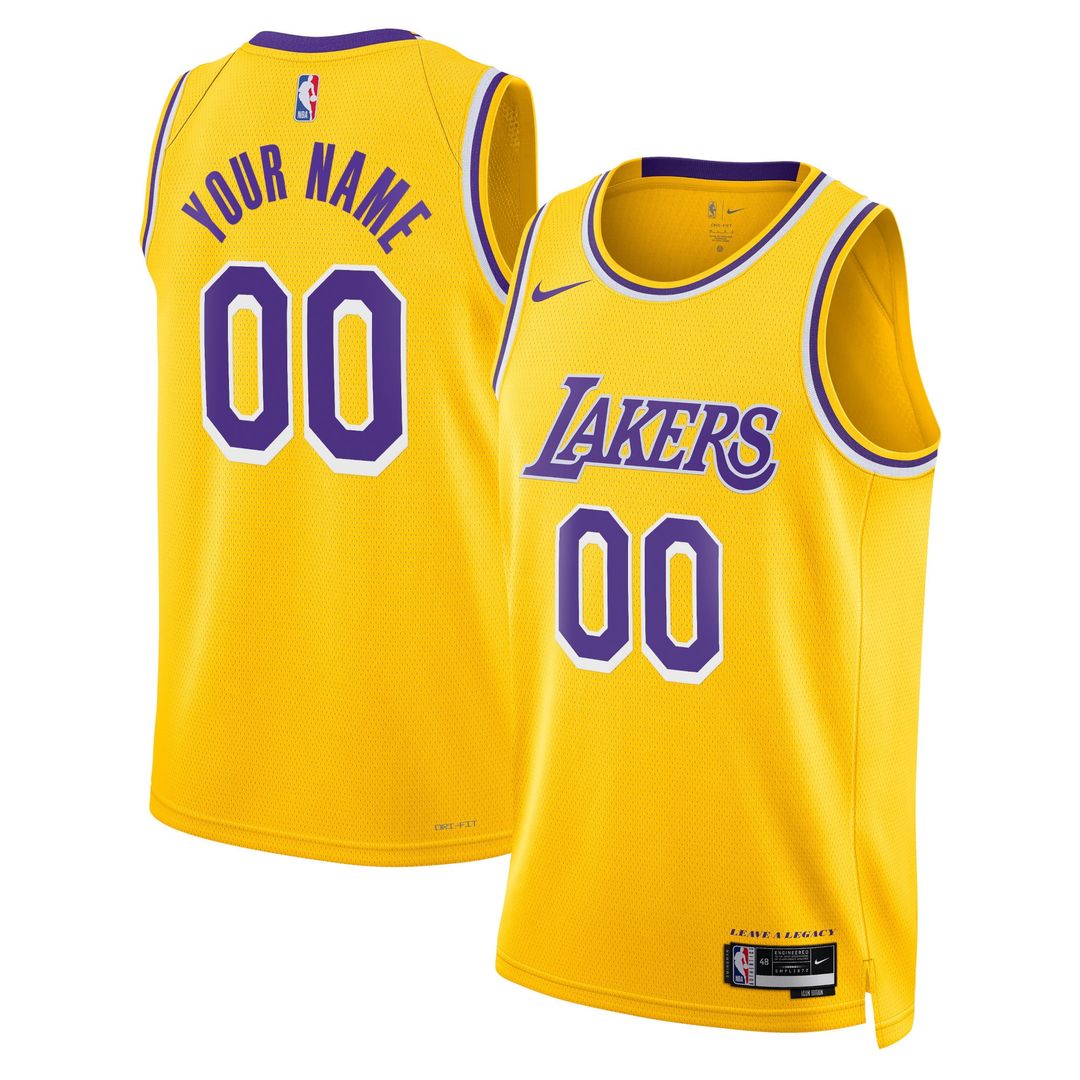 Los Angeles Lakers Nike Unisex Swingman Custom Jersey Gold product image 4