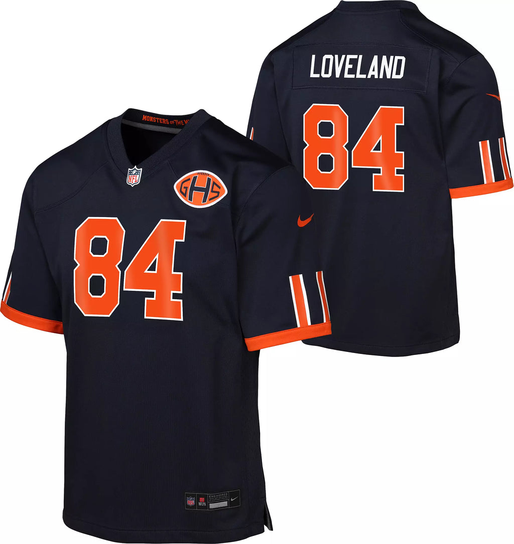 Youth Colston Loveland Chicago Bears Navy 2026 Rivalries Collection Nike Game Jersey product image 1, provided for visual