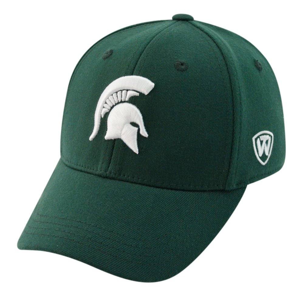 Mens NCAA Michigan State Spartans B.A.F. Green Memory Fit Hat product image 1, provided for visual reference and product