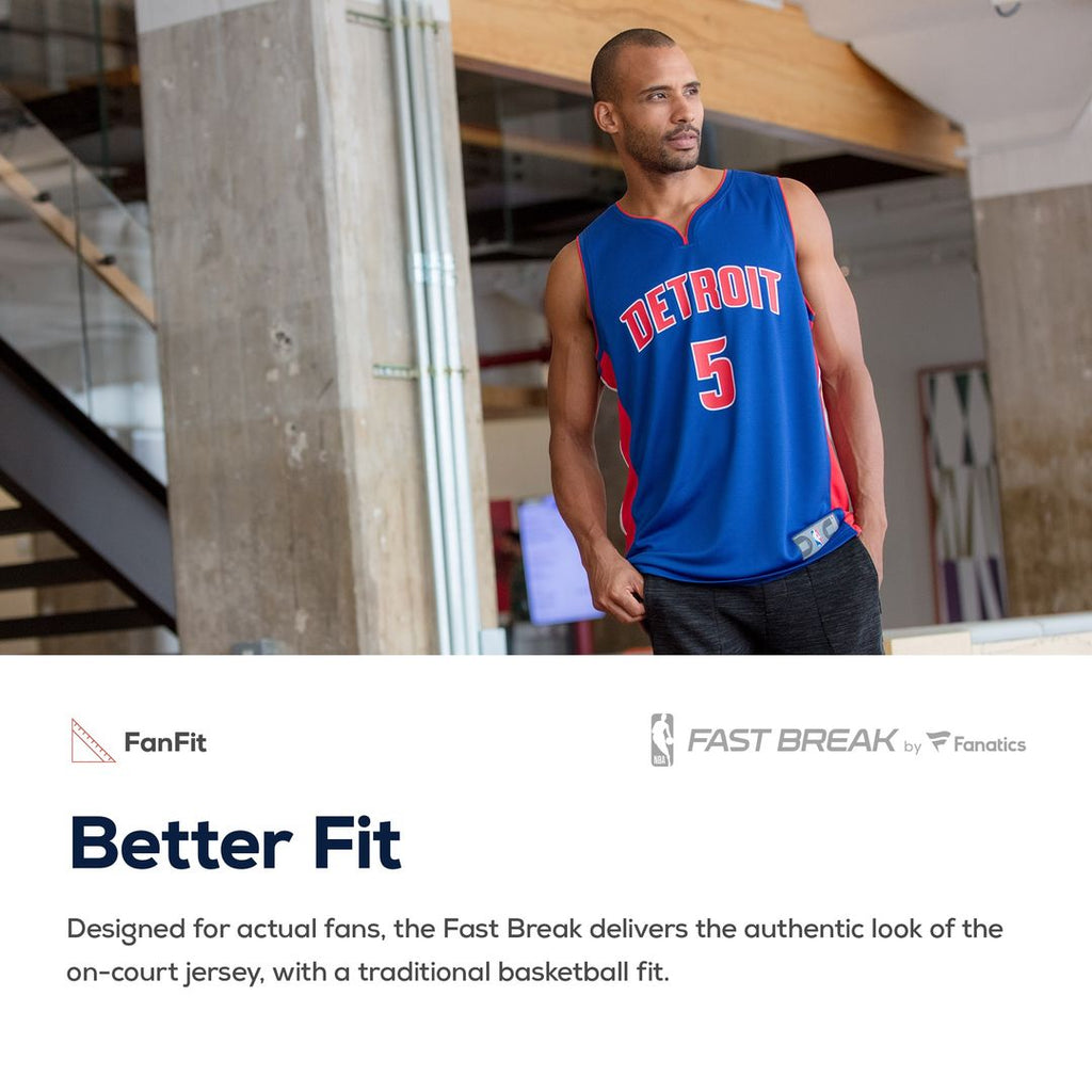 Detroit Pistons Fanatics Fast Break Custom Replica Jersey product image 4