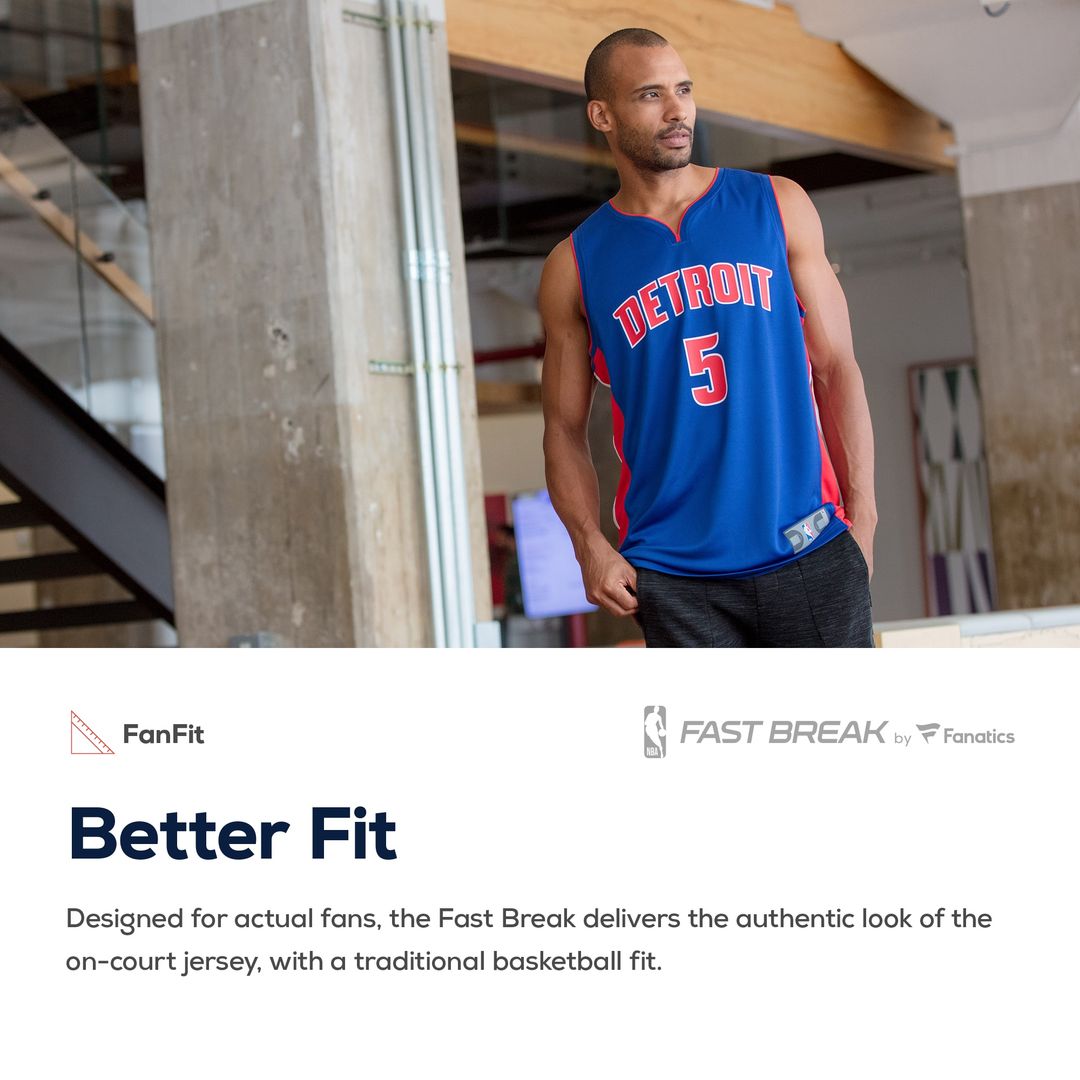 Detroit Pistons Fanatics Fast Break Custom Replica Jersey product image 4