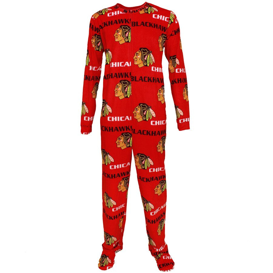 Chicago Blackhawks Facade Union Pajama Suit for Women product image 1, provided for visual reference and product detail