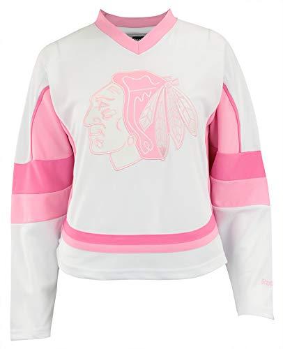 Chicago Blackhawks Pink/White Girls Infant Jersey (12-24 months) product image 3, provided for visual reference and product