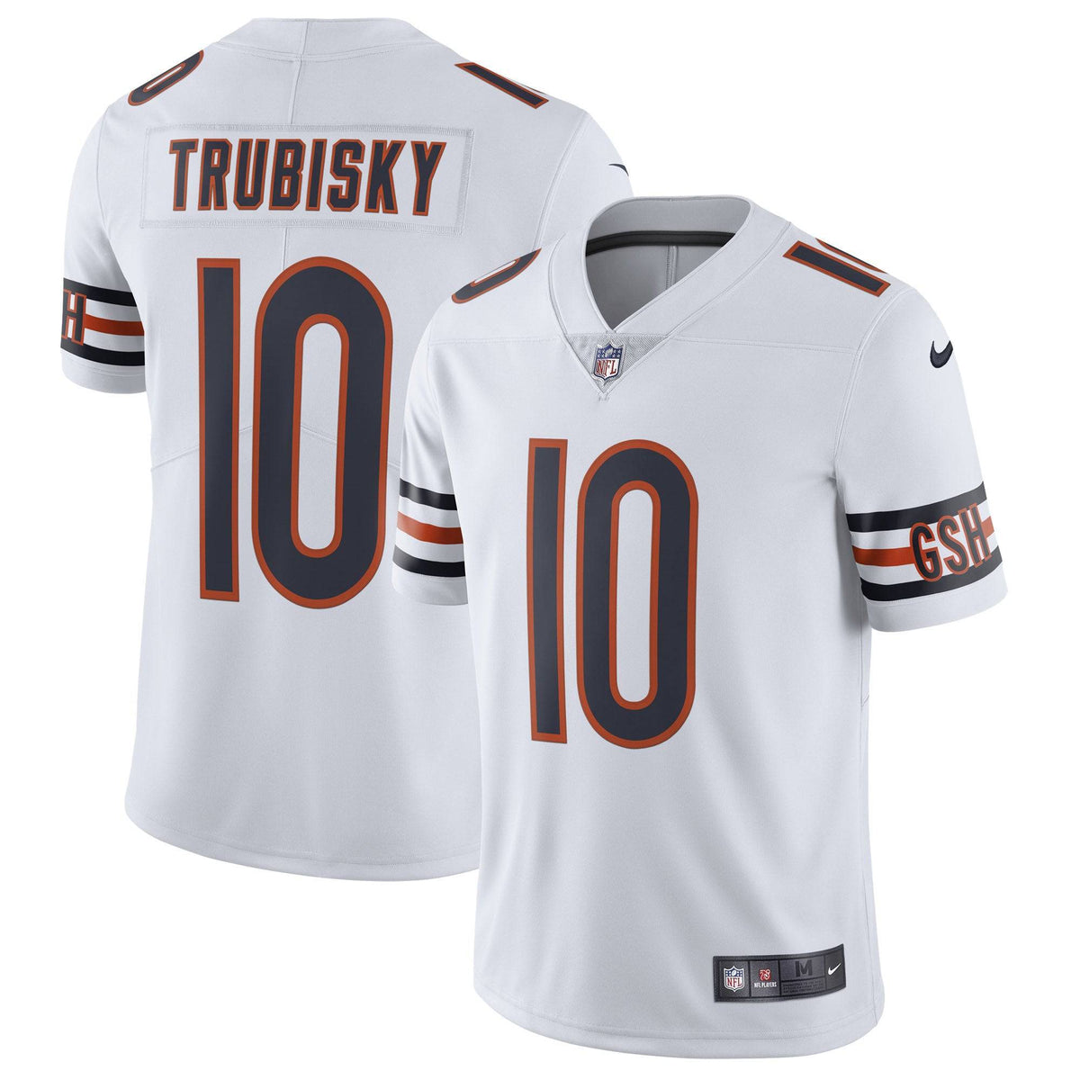 Chicago Bears Mitchell Trubisky Nike White Vapor Untouchable Limited Jersey for Men product image 1, provided for visual