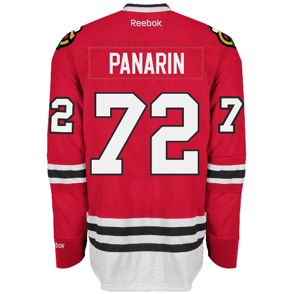 Youth Artemi Panarin Chicago Blackhawks Red Premier replica Jersey product image 1, provided for visual reference and