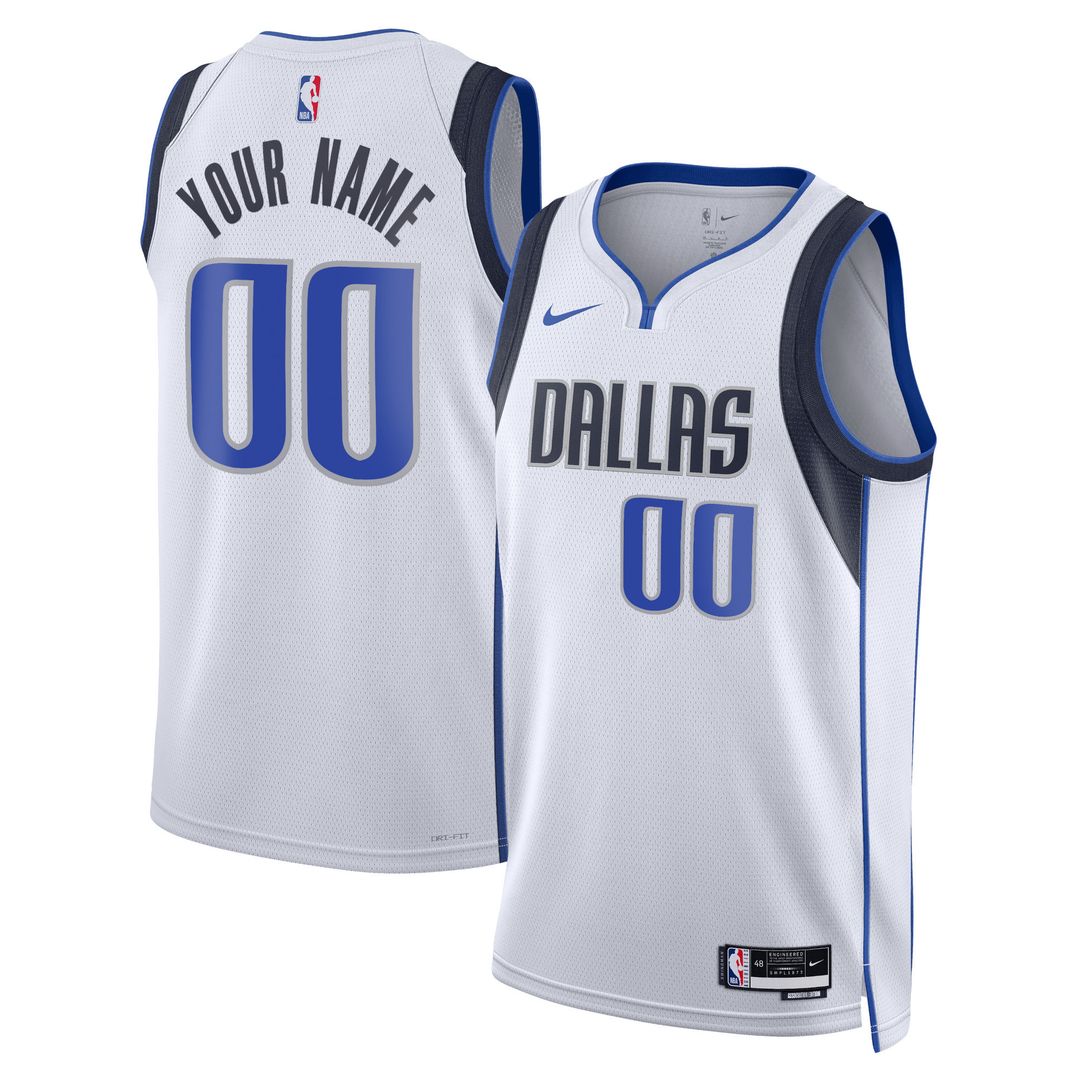 Dallas Mavericks Nike Unisex Swingman Custom Jersey White product image 1