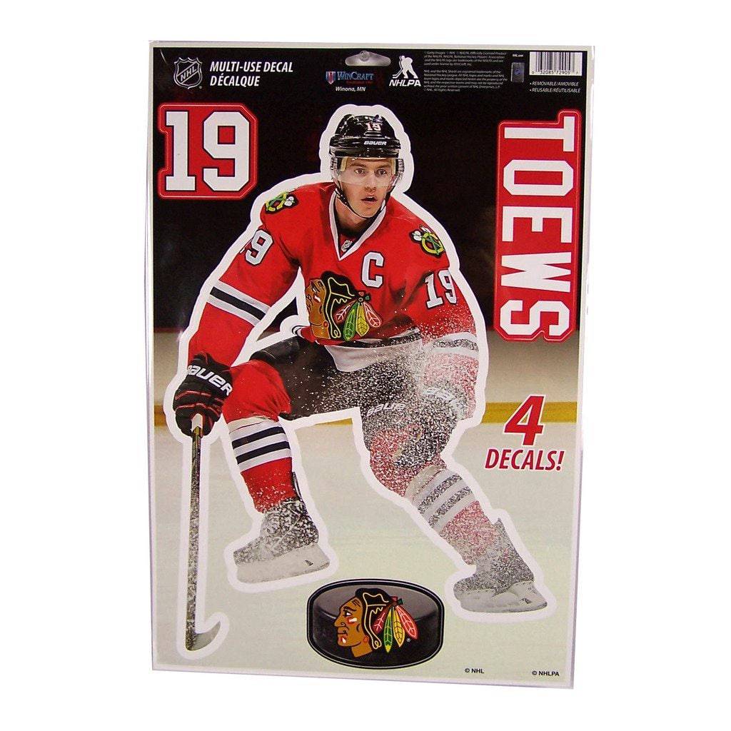 Jonathan Toews NHL Chicago Blackhawks Multi-Use Decal, 11" x 17" product image 1, provided for visual reference and product