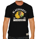 Chicago Blackhawks Retro Brand 1961 Logo Black T-Shirt for Men product image 1, provided for visual reference and product
