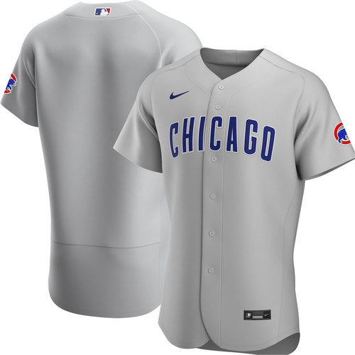 Chicago Cubs Gray Authentic Road Jersey by Nike product image 1, provided for visual reference and product detail review