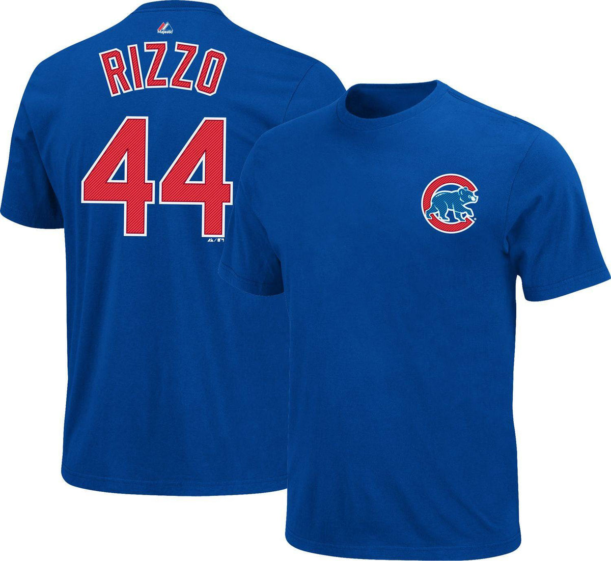 Youth MLB Chicago Cubs Anthony Rizzo Majestic Royal Name & Number T-Shirt product image 1, provided for visual reference and