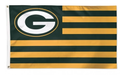 Green Bay Packers Americana 3X5 Flag product image 1, provided for visual reference and product detail review