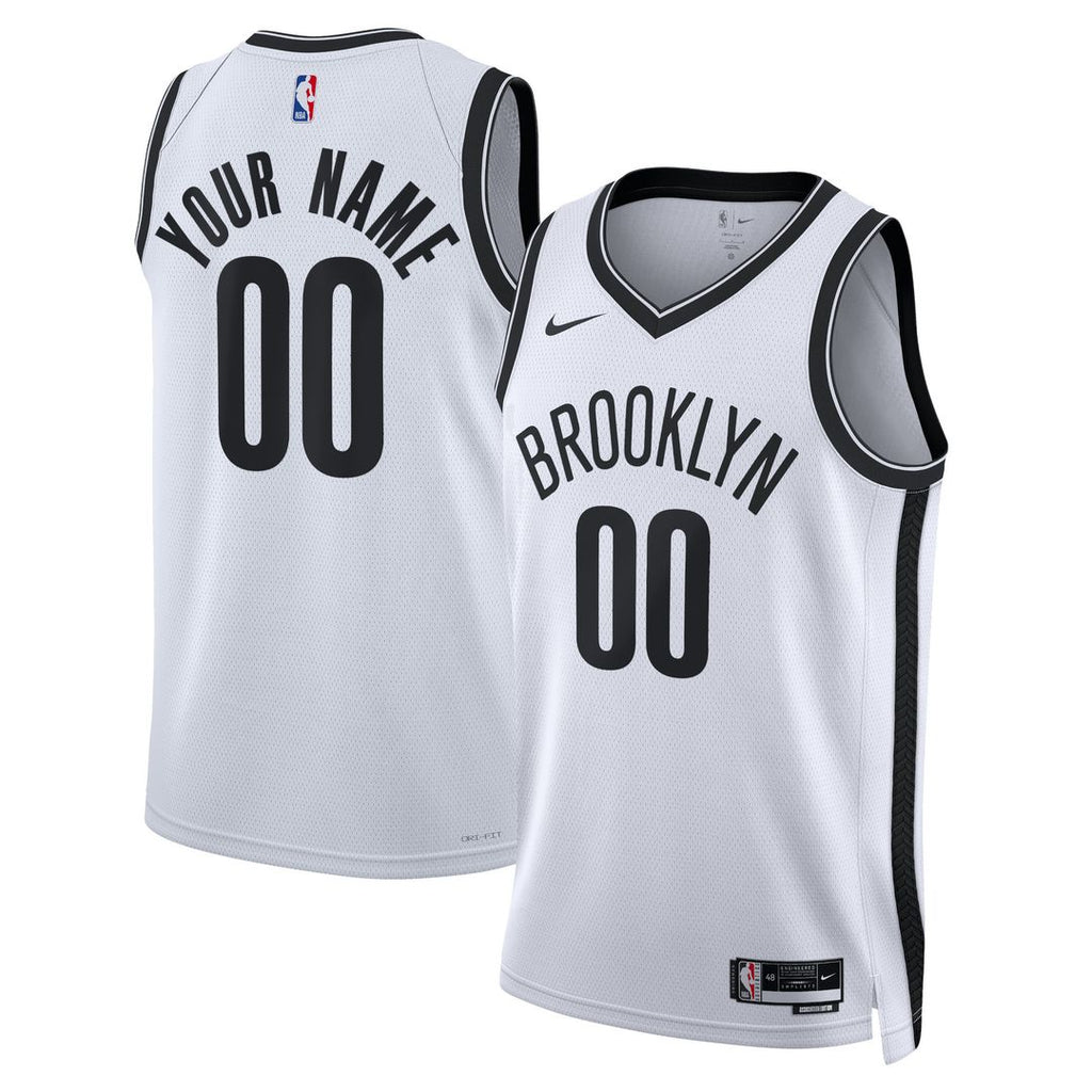Brooklyn Nets Nike Unisex Swingman Custom Jersey White product image 4