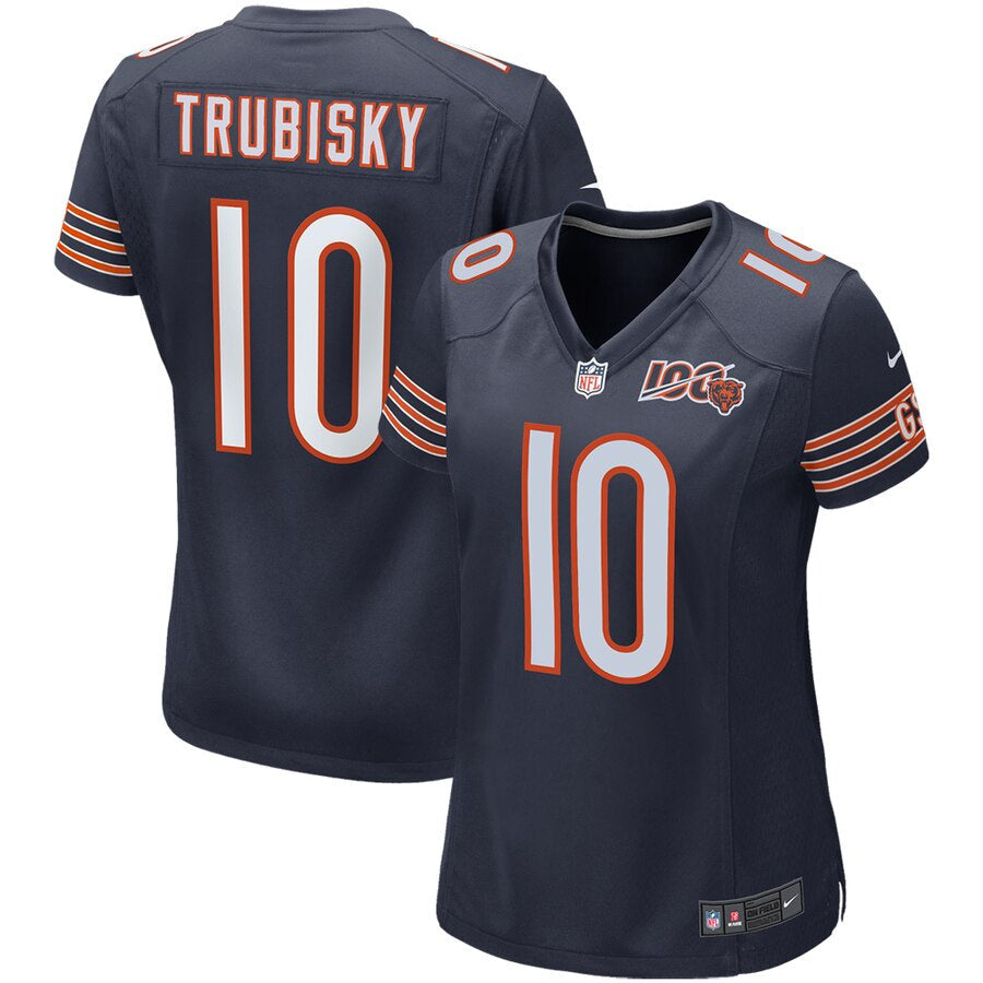 Chicago Bears Mitchell Trubisky Nike Navy 100th Season Game Jersey for Women product image 1, provided for visual reference