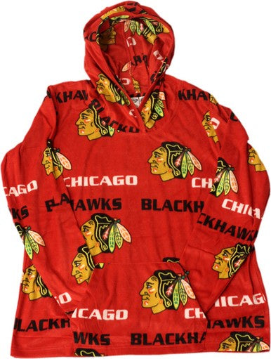 Chicago Blackhawks Pullover Hooded Fleece Facade for Women product image 1, provided for visual reference and product detail