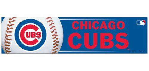 Chicago Cubs Baseball 3X12 Bumper Strip product image 1, provided for visual reference and product detail review