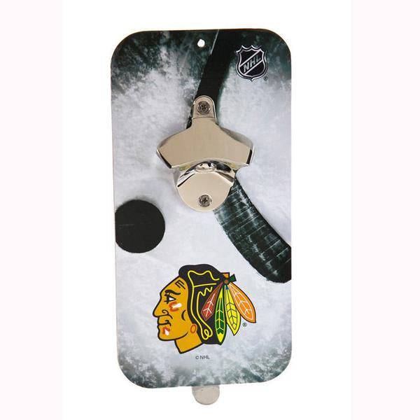 Chicago Blackhawks NHL Clink 'n' Drink Magnetic Bottle Opener product image 1, provided for visual reference and product