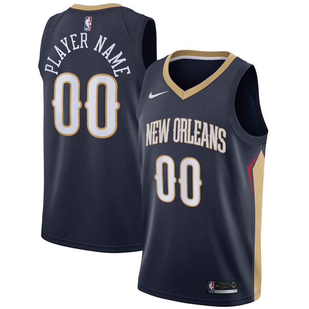 New Orleans Pelicans Nike Swingman Custom Jersey Navy product image 1