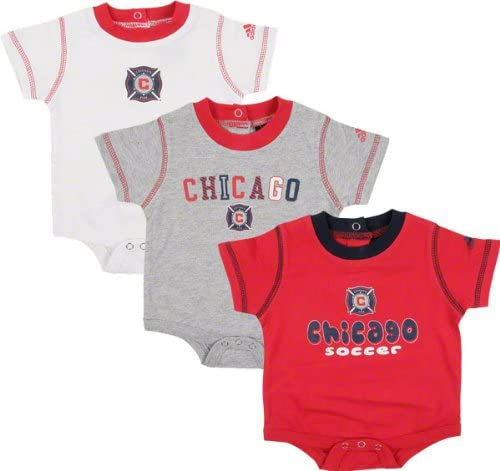 adidas Chicago Fire Infant Creeper 3 Pack product image 1, provided for visual reference and product detail review