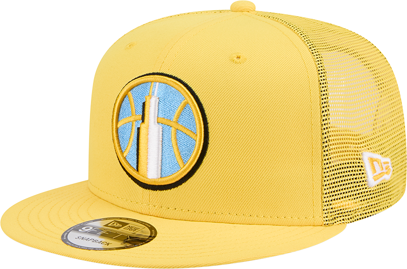 Chicago Sky New Era Yellow Trucker 9FIFTY Snapback Hat product image 1, provided for visual reference and product detail