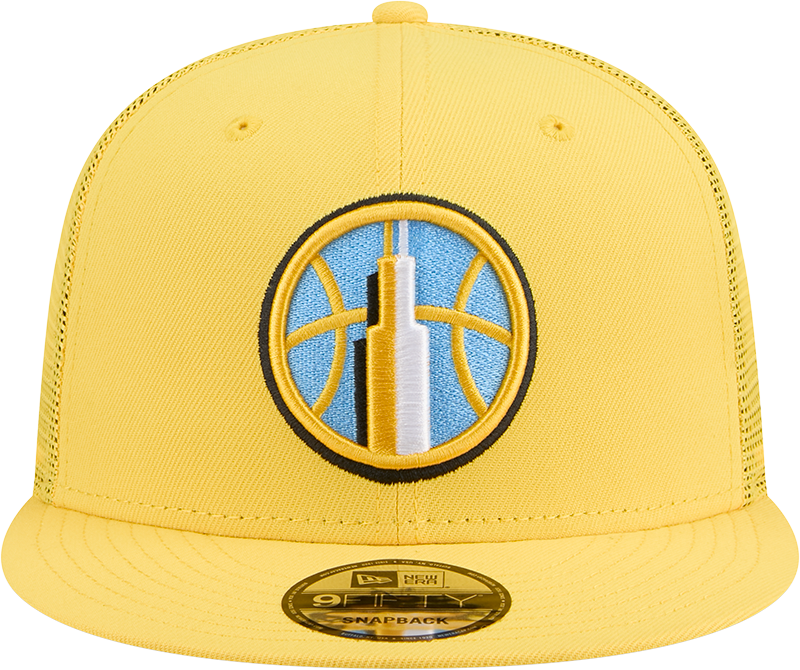 Chicago Sky New Era Yellow Trucker 9FIFTY Snapback Hat product image 2, provided for visual reference and product detail