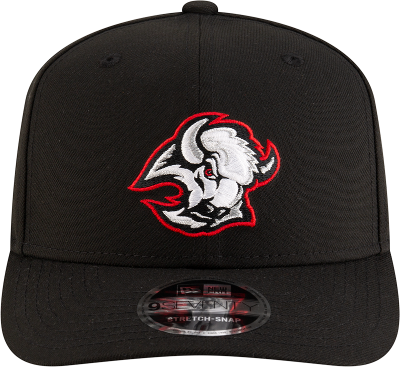 Buffalo Sabres Black New Era 9SEVENTY Adjustable Hat for Men product image 2, provided for visual reference and product