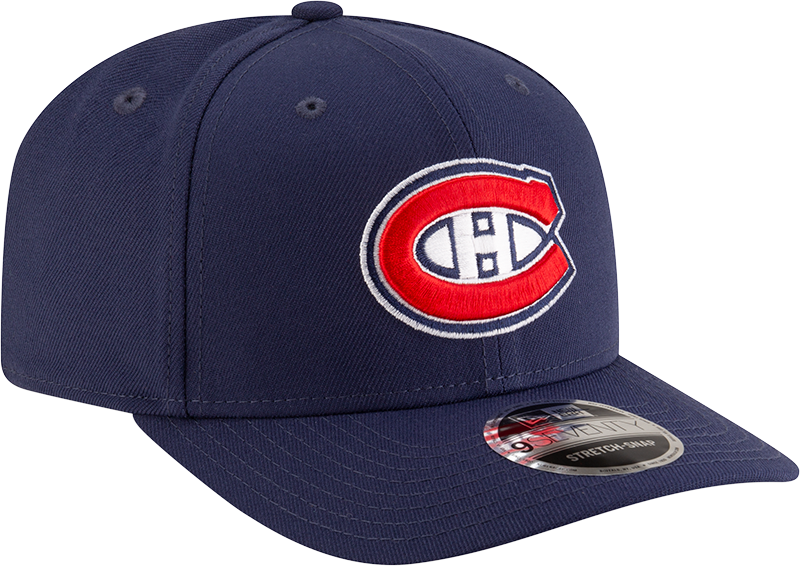 Montreal Canadiens Blue New Era 9SEVENTY Adjustable Hat for Men product image 3, provided for visual reference and product