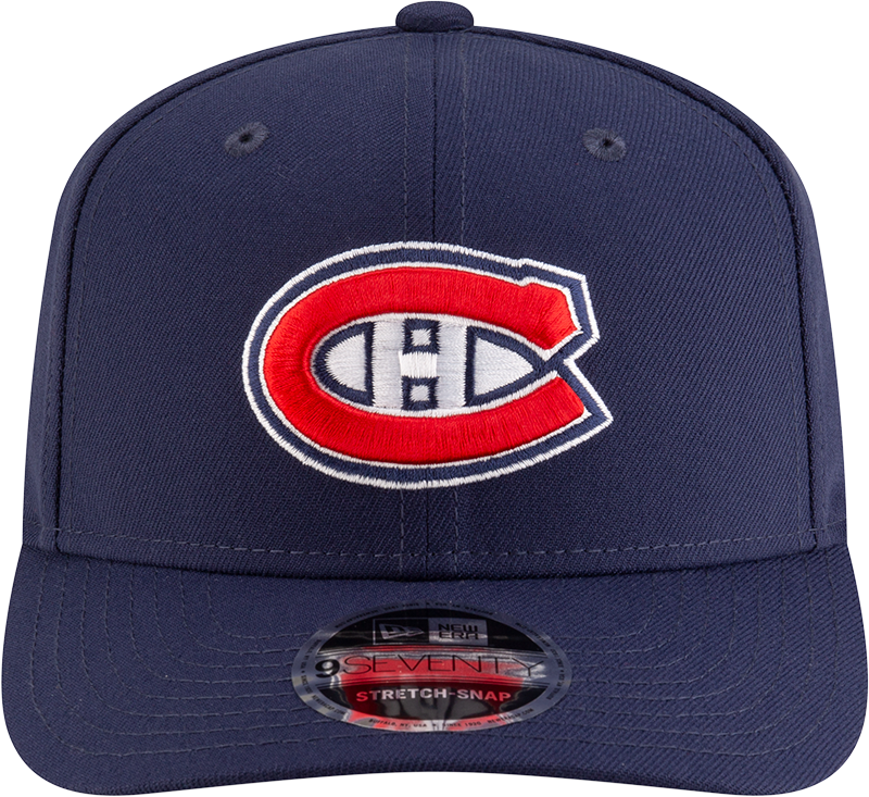 Montreal Canadiens Blue New Era 9SEVENTY Adjustable Hat for Men product image 2, provided for visual reference and product
